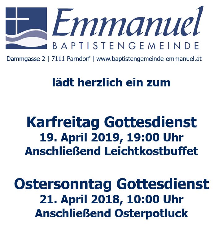 Gottesdienste zu Ostern 2019